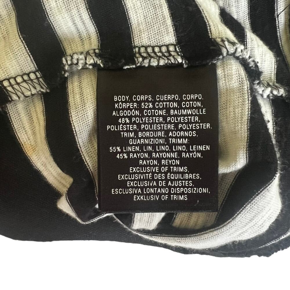 Anthro Postage Stamp Striped Mixed Fabric Tunic Top XS - Picture 4 of 6